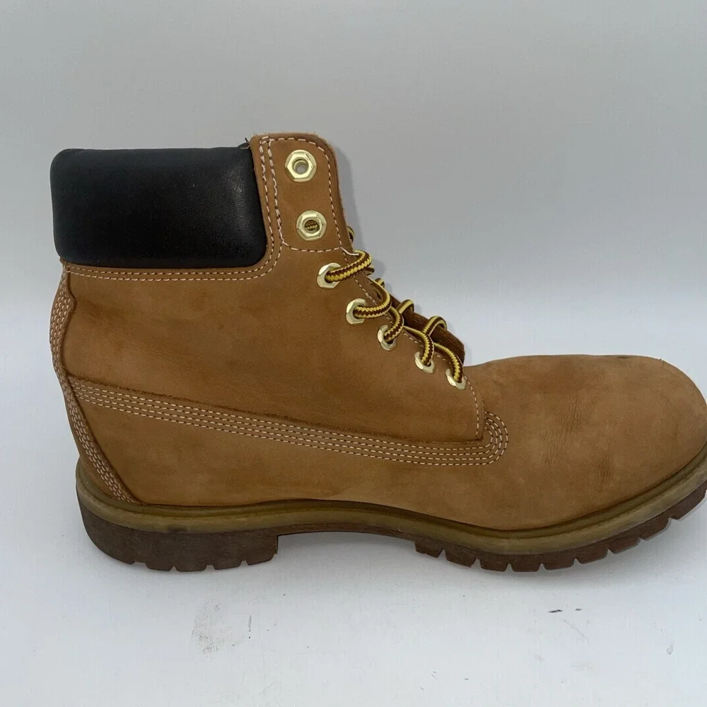 Timberland 6 Inch Premium Waterproof Boots Men's 11 Wheat Nubuck Classic Vintage